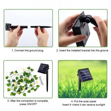 LED圣诞灯 - HCP162 太阳能树叶灯串